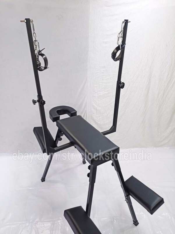 Spanking Bench Portable Bench Flogging BDSM Bench Black Color With Headrest