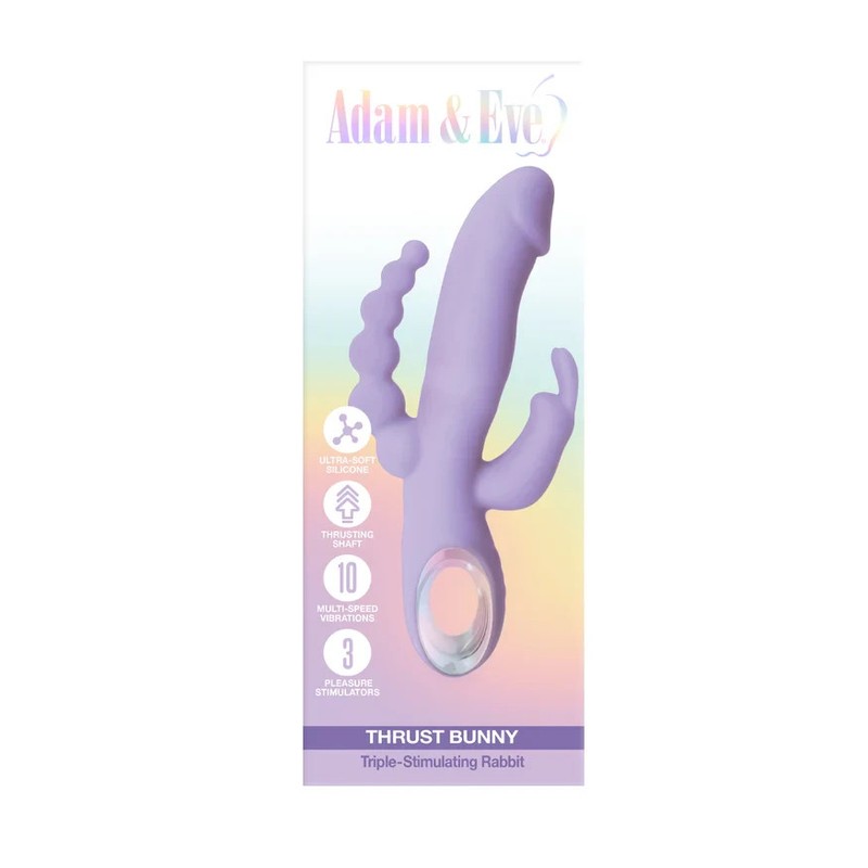 NEW Adam & Eve Thrust Bunny Triple-Stimulating Rabbit