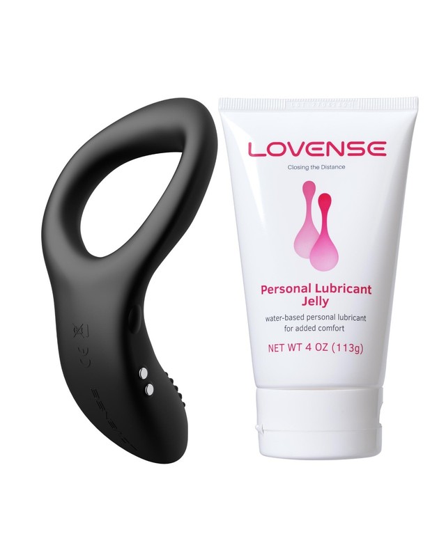 LOVENSE Diamo Vibrating Penis Ring Cock Ring for Men+Personal Water-Based Lube