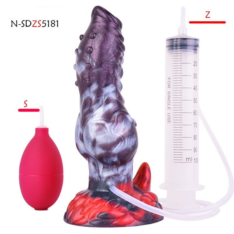 Long Ejaculation Dildo Fantasy Big Knot Anal Plug Squirting Texture Penis Toy