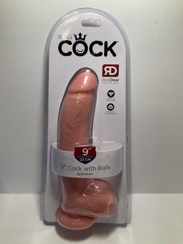 King Cock 9&Prime; Cock With Balls Suction Dildo