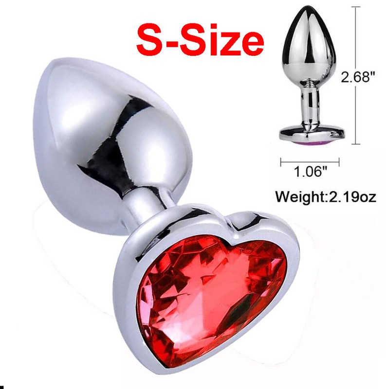 Anal Butt Plug HEART STAINLESS Butt Plug Sex Toy For Women Men Couple Gift