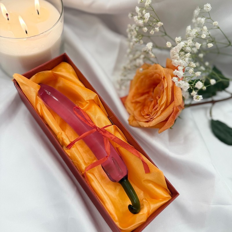 Glass Eggplant Dildo – Purple Artistic Glass Toy