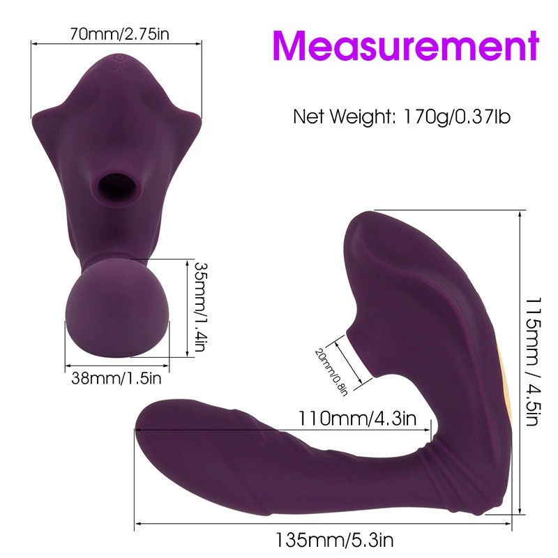Sucking Vibrator Clit Sucker Dildo G-spot Stimulator Massager Sex Toys Women-- gallery