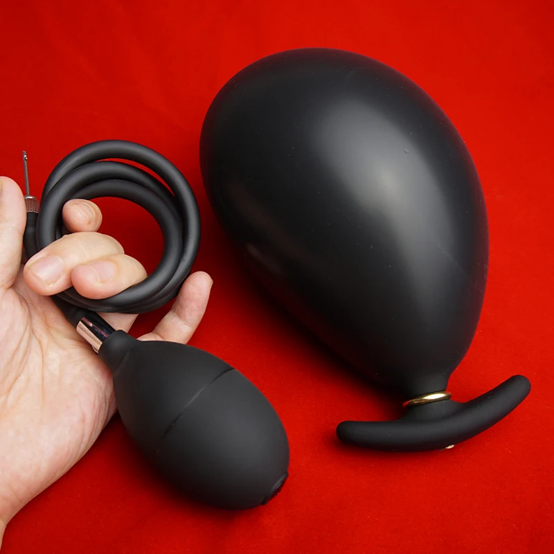 Inflatable Anal Butt Plug Dildo with Pump Sex Toys Prostate Massage Expander US