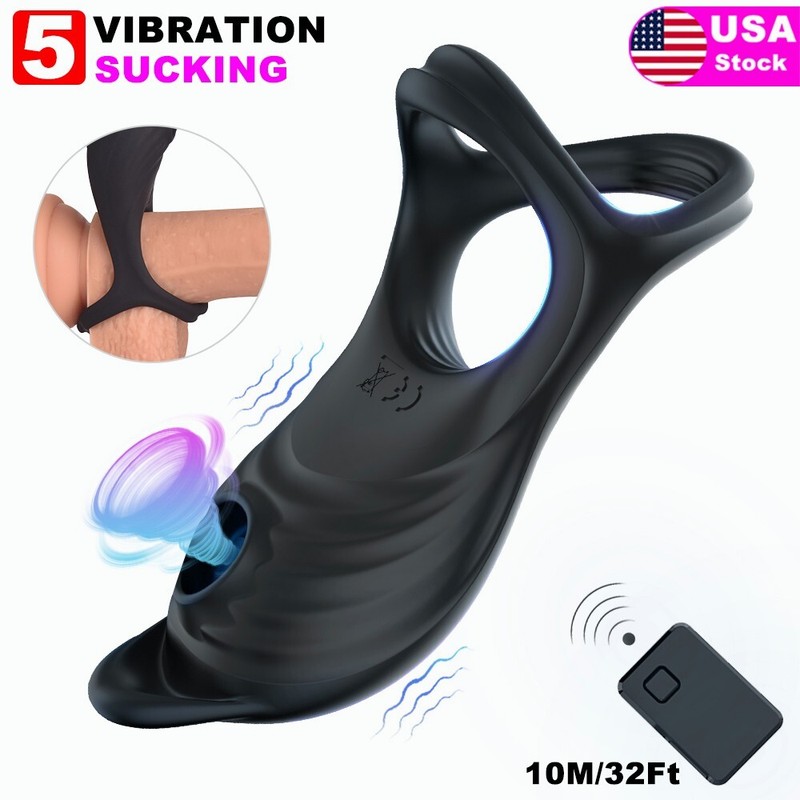 Vibrating Cock Ring Penis Stronger Erection Clit Sucking Sex Toys For Men Couple
