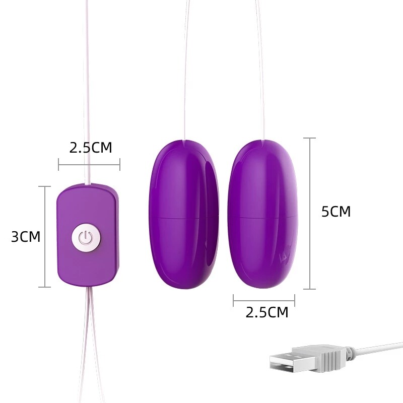 Remote Control Vibrating Dual Bullet Egg Vibe Vibrator G-Spot Sex Toys For Women
