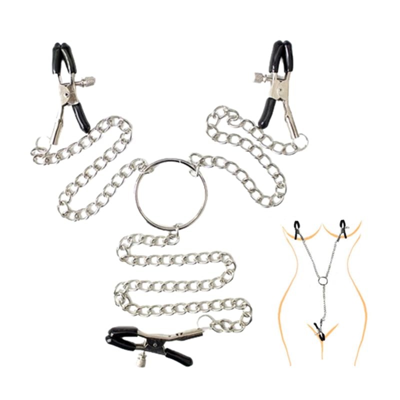 Adjustable Nipple Clamps, Entertainment Clip for Women NonPiercing Nipplering...