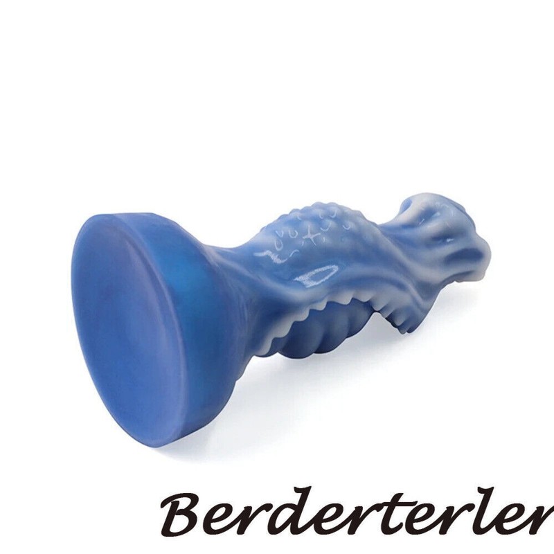 White Blue Mix Realistic Alien Dildo Soft Anal Plugs SM Sex Toy for Women gallery