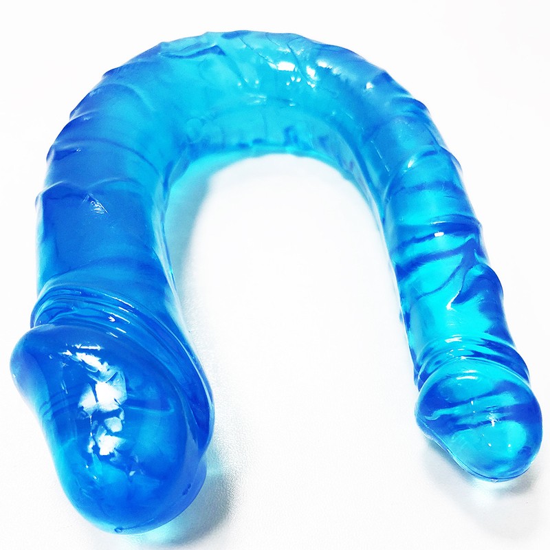 Double Ended Dildo Sex Toys Realistic Penis Anal Plug Jelly Dong Adult Couple gallery