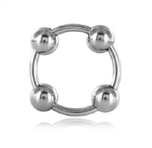 Large 4 Bead Pressure Point Orbital Glans Delay Ring Choice of sizes Stainless