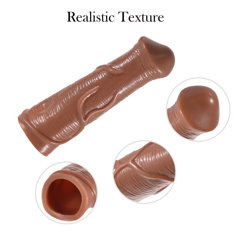 Male-Cock-Enlarger-Enhancer-Penis-Extension-Extender-Sheath-Sleeve-Sex-Toys-US gallery
