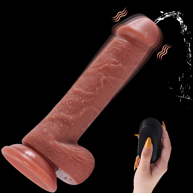 Realistic Remote Control Vibrating Squirting Ejaculating Dildo Cock Suction Cup