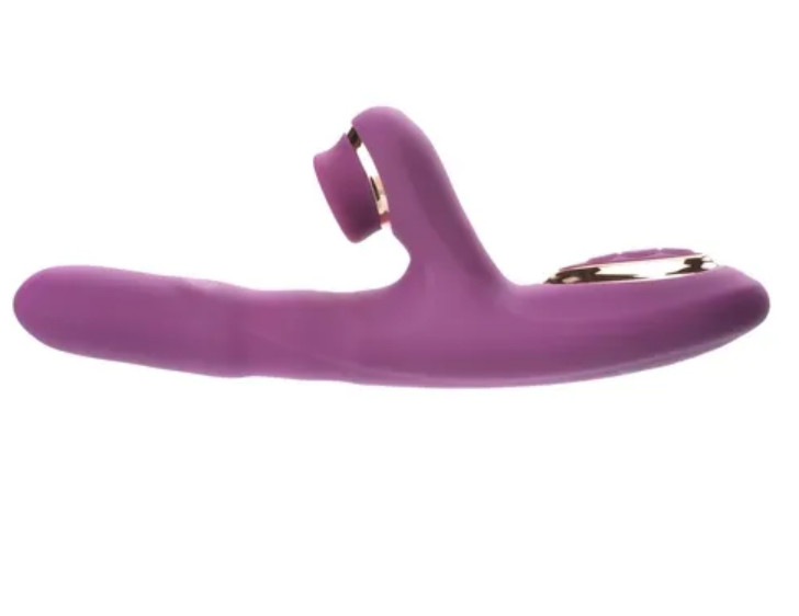 Adam & Eve Rose Gold Tappin' Thumping and Thrusting Dual Stimulating Rabbit gallery