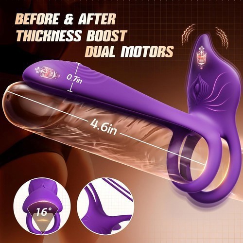 Men Penis Cock Ring Vibrator G-spot Dildo Massager Sex Toys For Women Couples gallery
