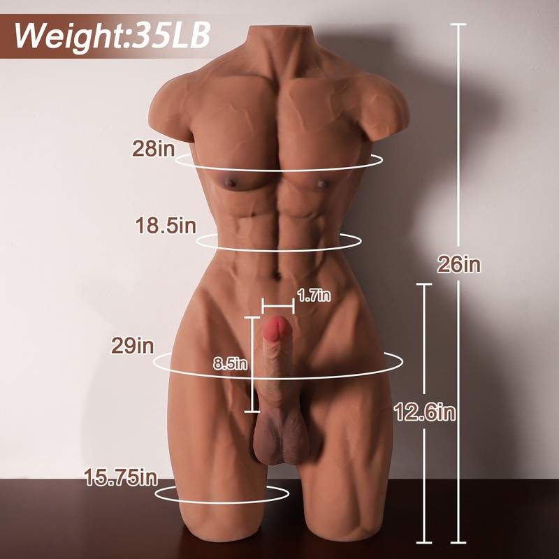 36lb TPE Doll Male Body Torso Adult Love Sex Toy Big Penis Ass for Women Gays gallery