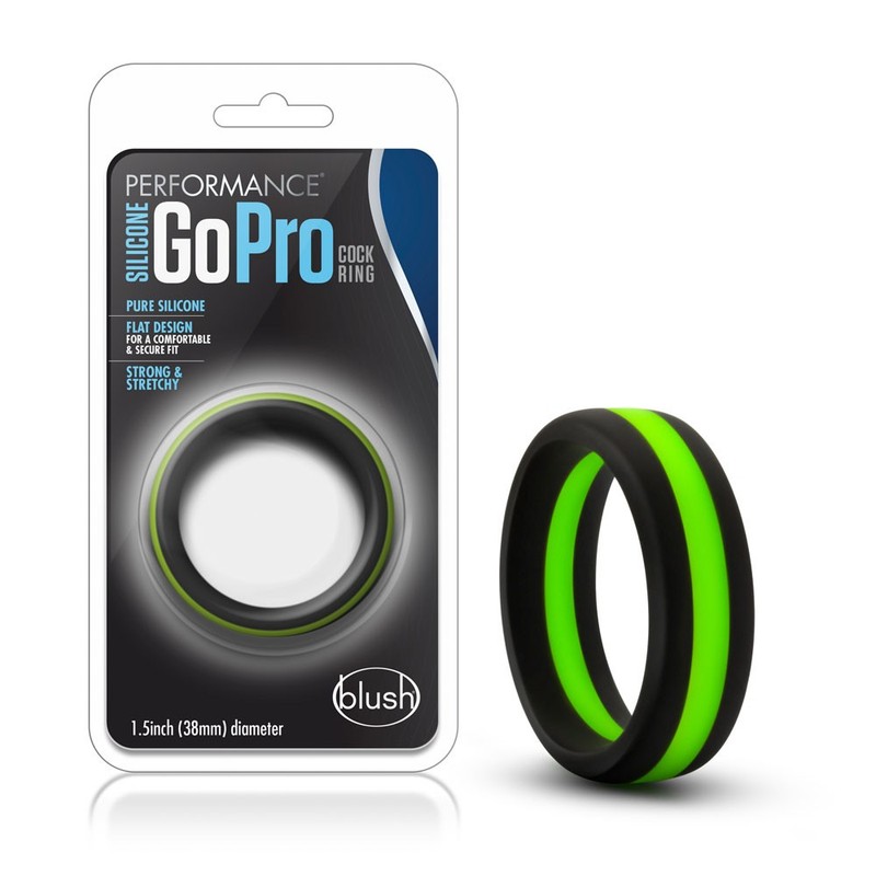 Performance – Silicone Go Pro Cock Ring – Black/green/black