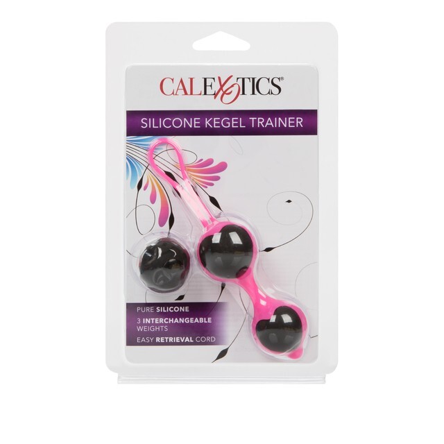 Calexotics Coco Licious Silicone Kegel Trainer Black Balls, New