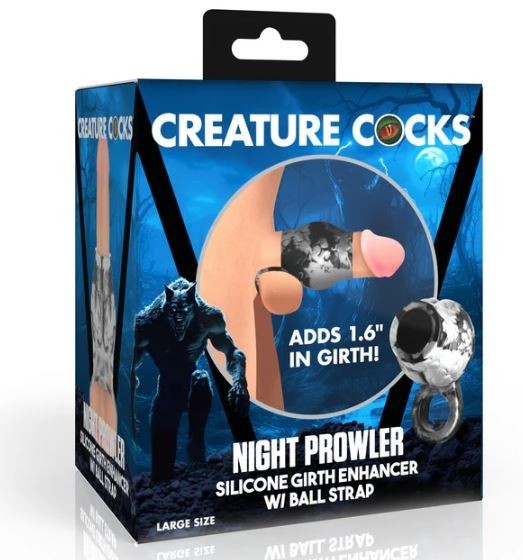 XR Brands Creature Cocks Night Prowler Silicone Girth Enhancer Large, New