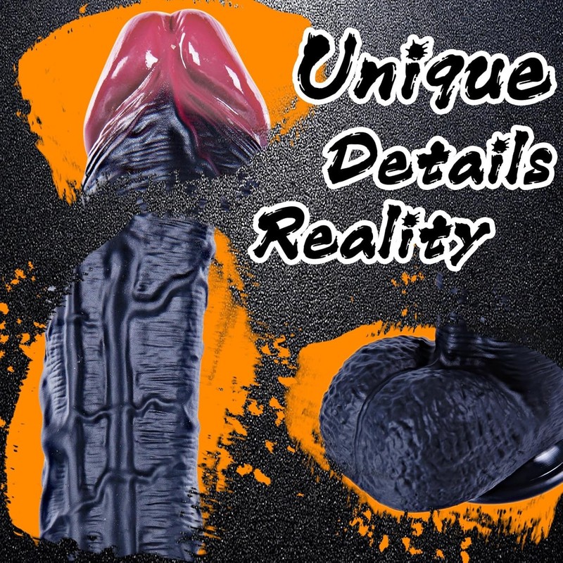 13.4" Extra Thick Extra Thick Huge Large Black Dildo, Silicone Realistic Wide An gallery