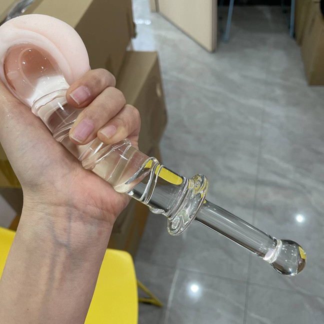 Clear Glass Anal Butt Plug Dildo G-Spot Trainer Sex Toys for Men Women Couples