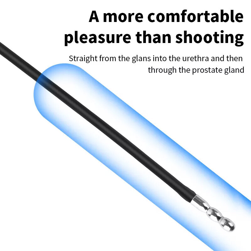 Electric E-stim Silicone Urethral Sounding Stretcher Penis Plug Bead Dilator Set gallery