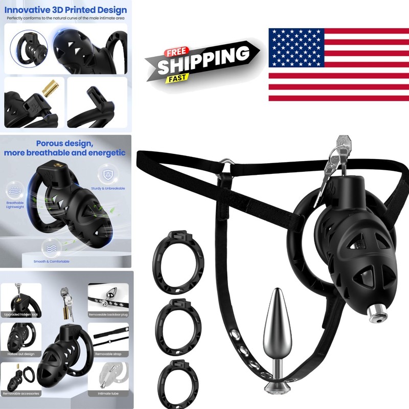 Ergonomic Male Chastity Cage with Hollow Design for Comfort and Breathability