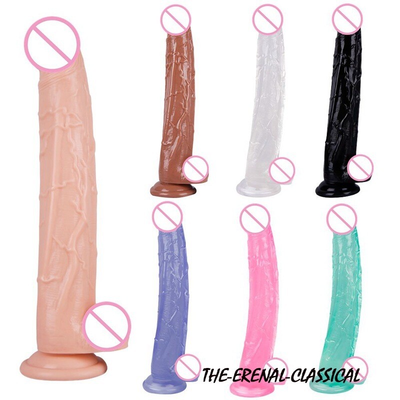 34.5cm Long Realistic Dildo for Women Masturbatory Huge Penis for Adult Sex Toys gallery
