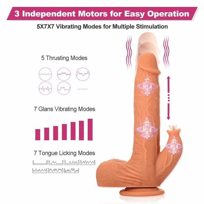 Realistic Thrusting Heating Dildo Vibrator G-Spot Massager Sex Toys for Women gallery