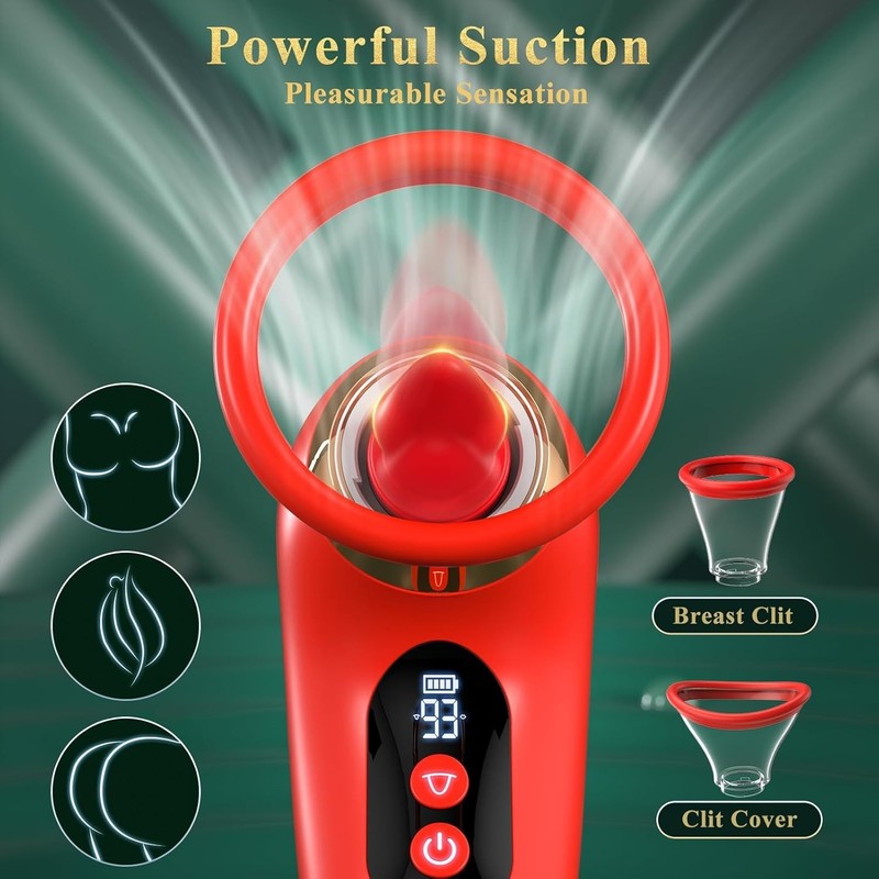 Vibrator Adult Sex Toys for Women - 5IN1 Sucking Vibrator Rose Sex Toy, 3 Suckin gallery