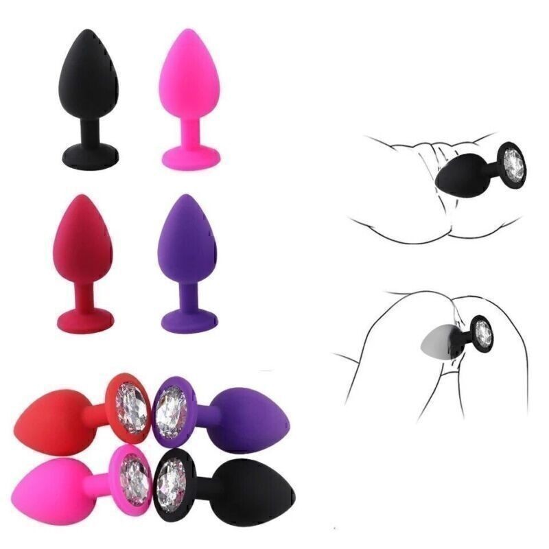 SILICONE Anal Butt Plug Dildo Adult Toy Sex for Women Men Couple gallery