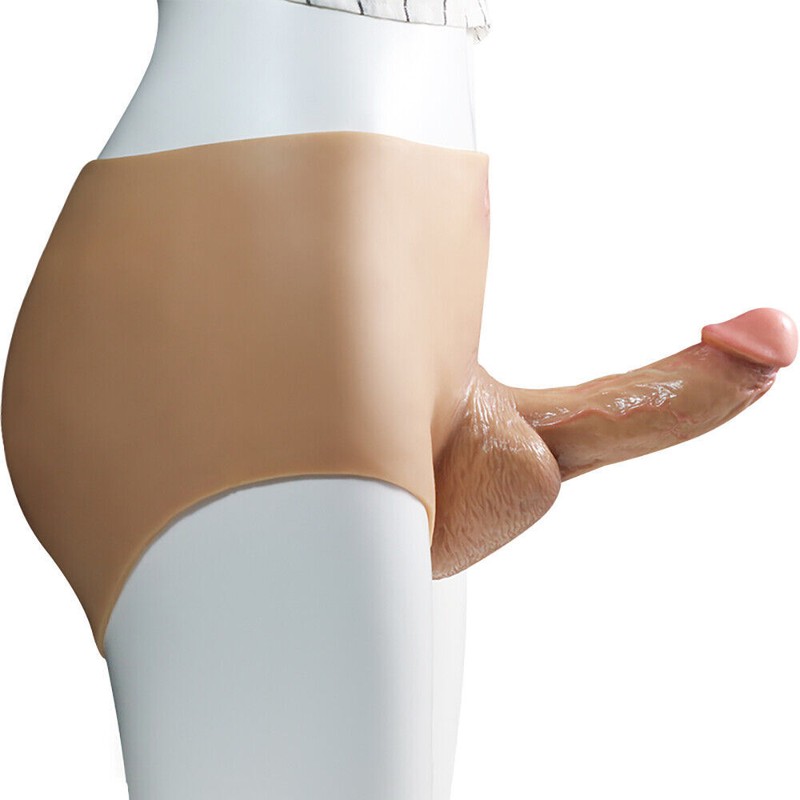 Briefs Silicone Wearable Penis Panties with 6.5 inch Dildo Sex Toy for Women