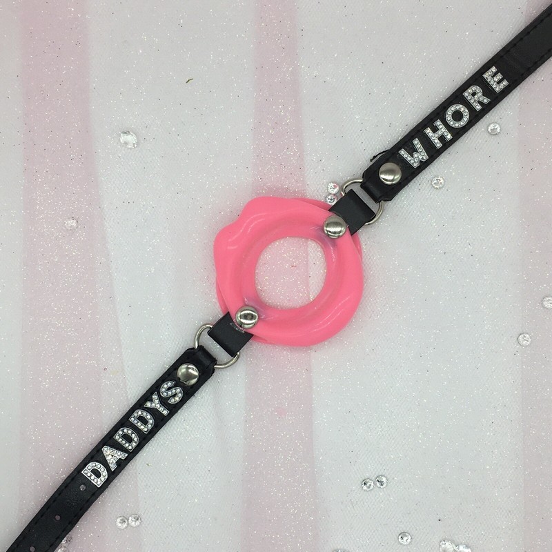 DDLG Submissive Bondage Open Lips Mouth Gag Ball BDSM Petplay Daddy’s Slut Whore