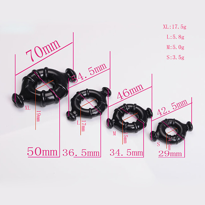 Delay Ejaculation 4 Pack Penis Cock Ring Erection Enhancer Men Stretcher Scrotum gallery
