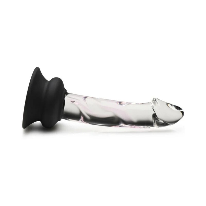 Pleasu Crystals 5.6 Inch Realistic Borosilicate Glass Dildo with Suction Cup gallery