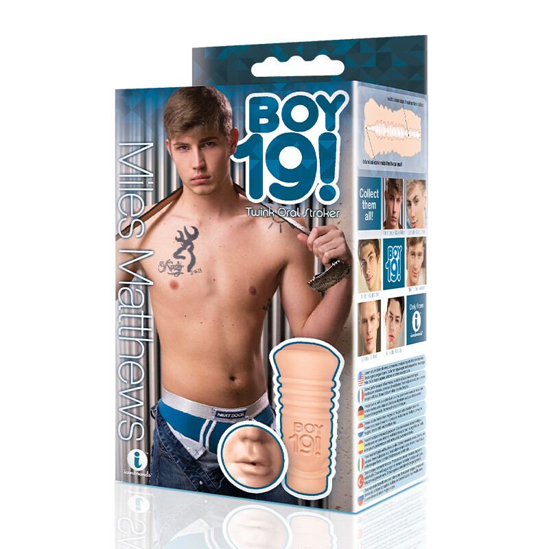 Boy 19! Teen Twink Stroker Miles Matthews Portable male masturbator Sleeve Toy