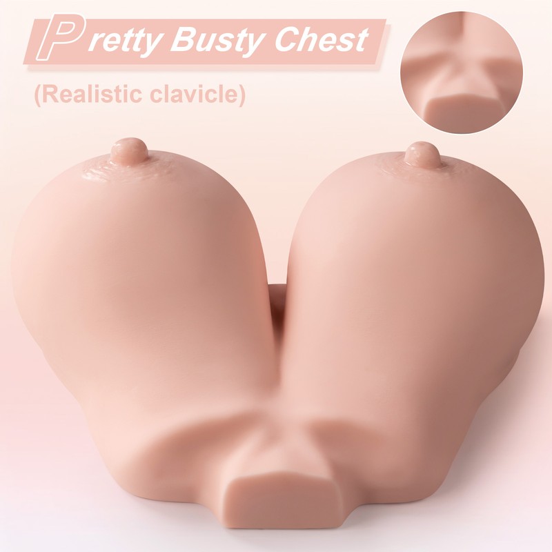 Realistic Big Breasts 3D Tits TPR Nipples Sex Toys for Men Masturbator Boobs