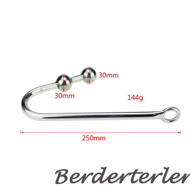 Stainless Steel Anal Plug Anus Hook with Ball Prostate Massager Dilator Sex Toys gallery