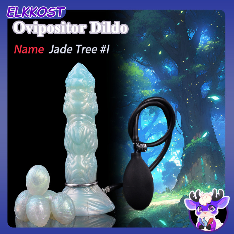 Alien Ovipositor Dildo Hollow Penis with 5 Laying Eggs Silicone Sex Toy Women