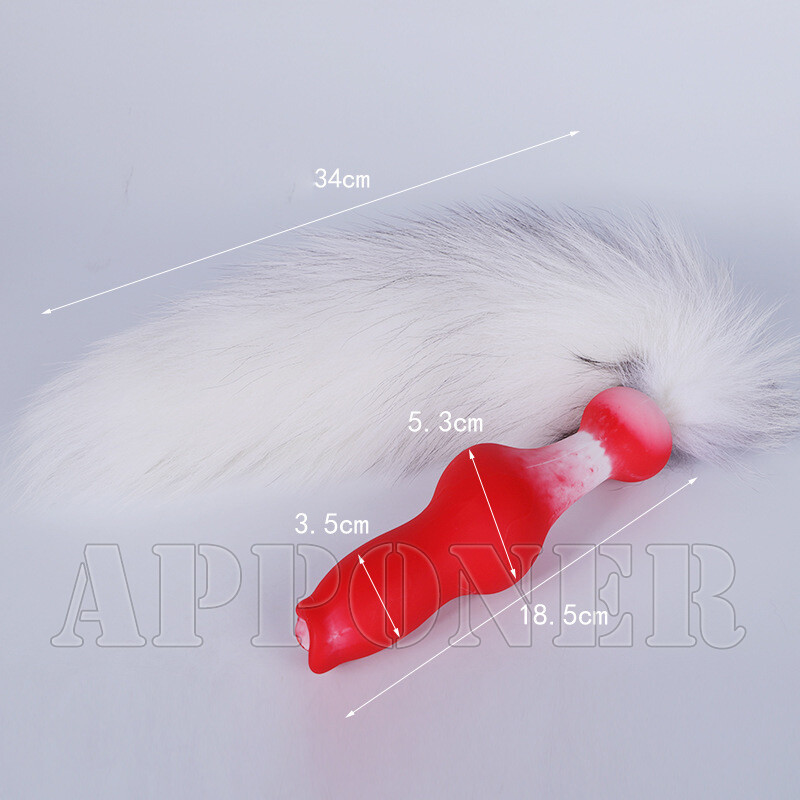 Soft Silicone Dildo Anal Tail Detachable Realistic Dildo Masturbation Adult Game gallery