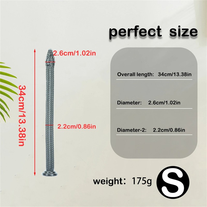 3 Size Super Long Anal Plug Scales Butt Plug Suction Cup Deep Dilatador Sex Toys