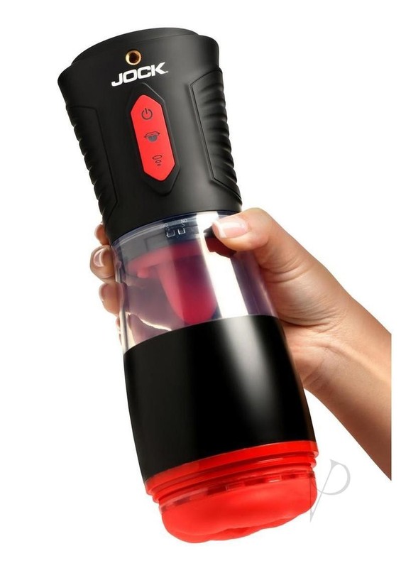 JOCK Blow Job Sucking Licking and Vibrating Rechargeable Masturbator - gallery