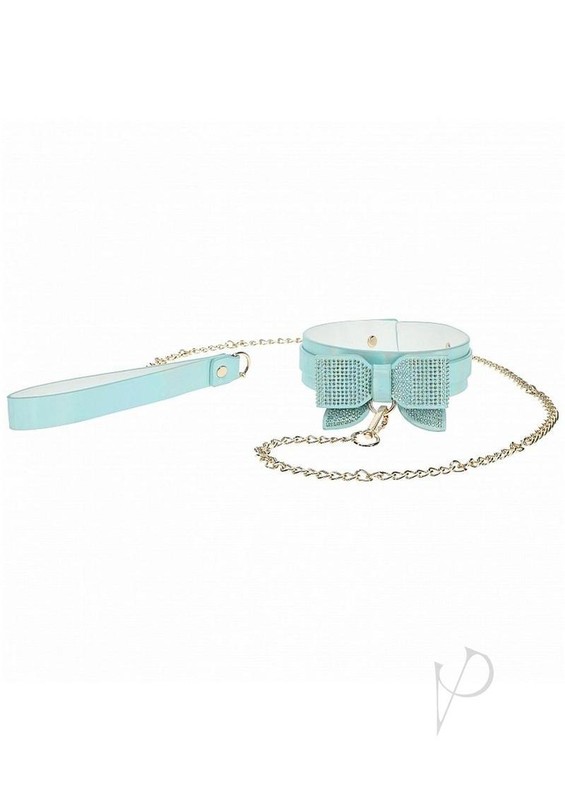 Ouch! Paris Collection Collar with Leash – Blue