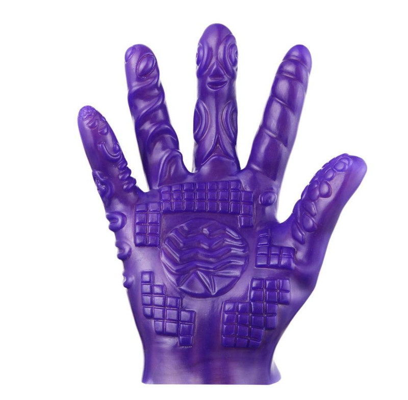 Black Waterproof Silicone Glove Adult Kinky BDSM Spanking Bondage Fetish Sex Toy