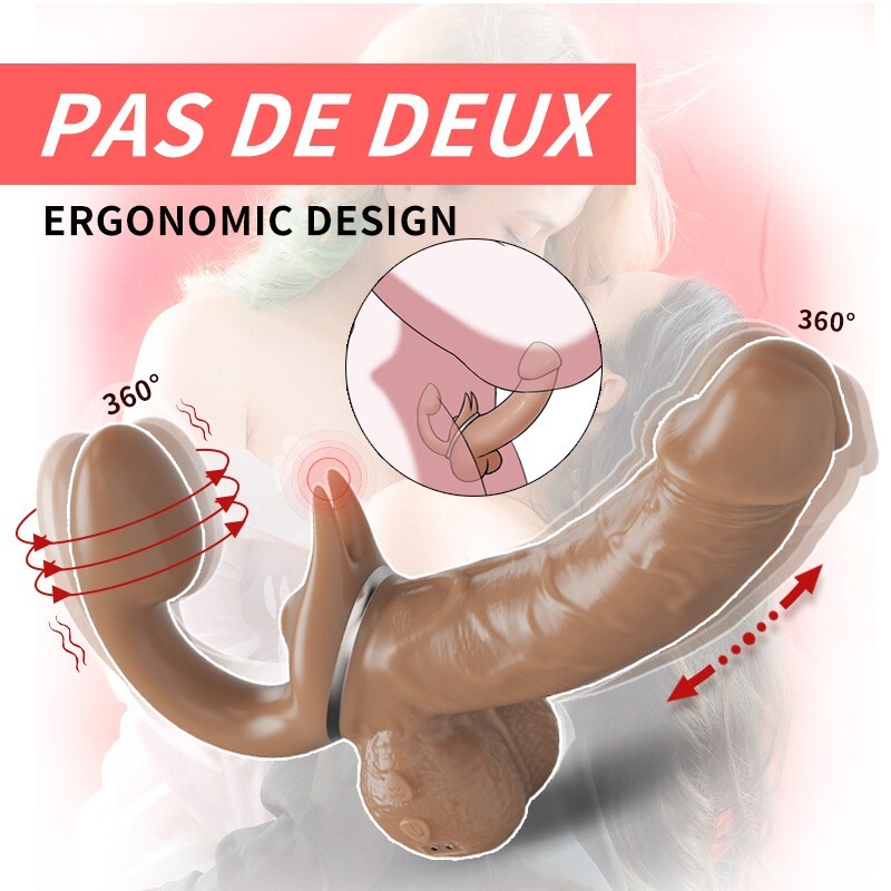 Realistic Thrusting Dildo Strap-on Vibrator G-Spot Massager Sex Toys for Lesbain gallery