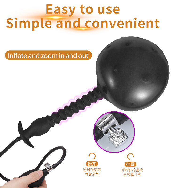 Extra Huge Inflatable Dildo Pump Penis Anal Butt Plug G-spot Stimulator Sex Toy