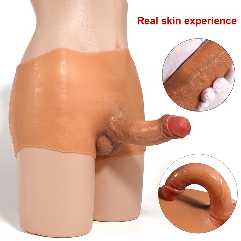 Realistic Strap on Lesbian Silicone Pants Dildo G-Spot Men Penis Panties Sex Toy