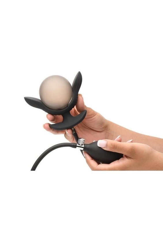 Master Series Dark Pearl Inflatable Rechargeable Vibrating Butt Plug gallery