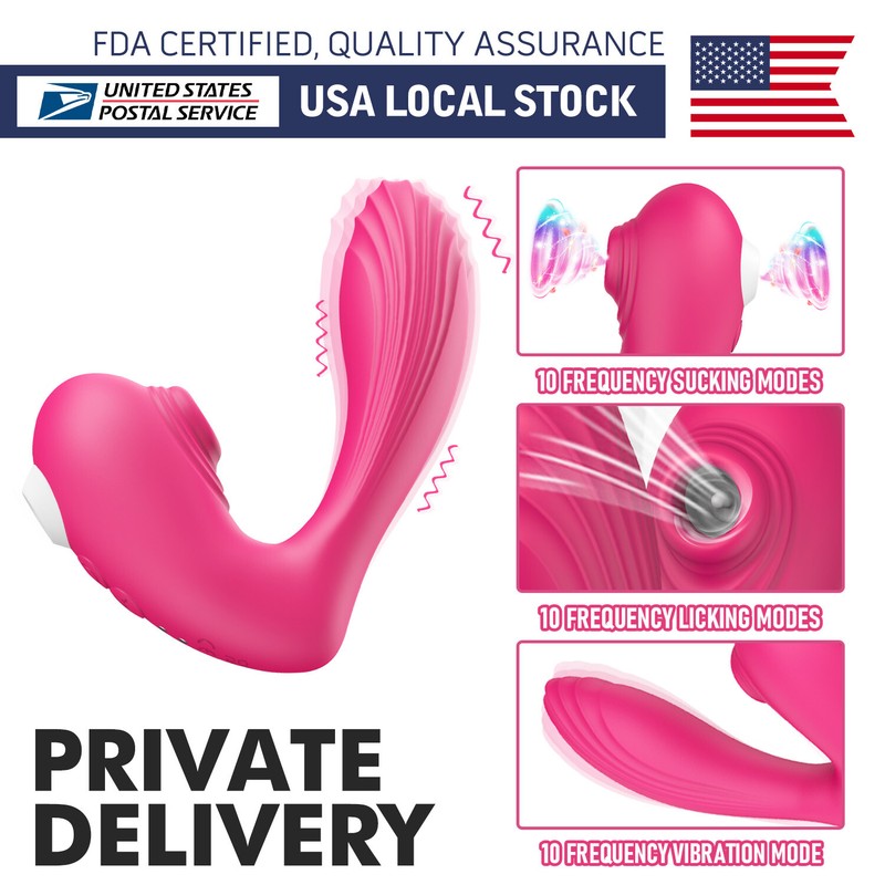 10 Speeds Clit Licking Sucking Vibrator G Spot Dildo Massager Oral Sex Toy Women