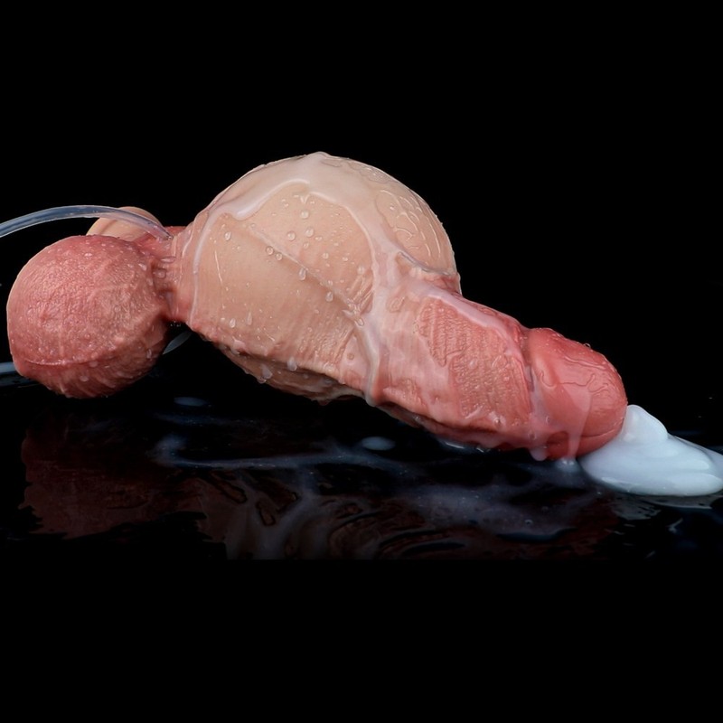 Realistic Ejaculating Suction Cup Penis Squirting Dildo Cock Dong Women Sex Toy gallery